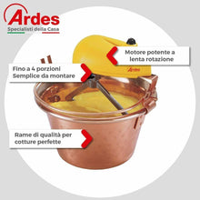 Carica l'immagine nel visualizzatore di Gallery, Paiolo in rame per polenta e marmellata Ardes AR2440 Diametro 24 cm, 1.8 rpm