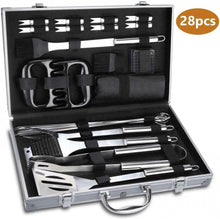 Carica l'immagine nel visualizzatore di Gallery, WisFox Attrezzi per Barbecue Set di Utensili Barbecue,28 PCS in...