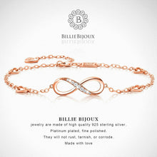 Carica l&#39;immagine nel visualizzatore di Gallery, Billie Bijoux 925 Argento sterling Braccialetto alla caviglia con B-rose Gold