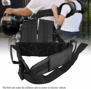 Cintura di sicurezza per bambini per moto, Fascia regolabile, Imbracatura Nero
