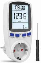 Carica l'immagine nel visualizzatore di Gallery, Presa schuko con misurazione costi di energia, Display LCD regolabile, 3680 W