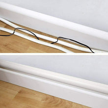 Carica l&#39;immagine nel visualizzatore di Gallery, Canaline passa cavi per impianti elettrici con attacchi per angoli 2 x 1m Bianco
