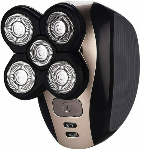 Tagliacapelli Rasoio Elettrico Barba Uomo Wet & Dry con 5 Testine Rotanti