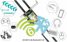 Carica l'immagine nel visualizzatore di Gallery, Scheda Dual Band WiFi 6 con Bluetooth 5.0 WLAN PCIE MU-MIMO latenza ultra bassa