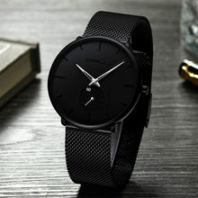 Carica l'immagine nel visualizzatore di Gallery, Orologio Uomo da Polso Ultra Sottile Minimalista per Impermeabile A5-argento