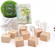 Carica l'immagine nel visualizzatore di Gallery, TOYMYTOY Segnaposto Legno Porta Foto da Tavolo in Base forma Tronco Supporto...