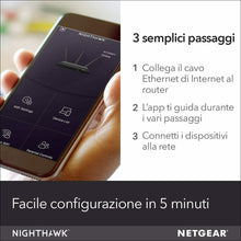 Carica l'immagine nel visualizzatore di Gallery, Router WiFi dual band Ac1200 Netgear R6120, 4 porte LAN ad alte prestazioni
