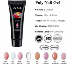 Carica l&#39;immagine nel visualizzatore di Gallery, Poligel per unghie, TopDirect 8 colori 15ml Kit Semipermanente Unghie Gel UV...