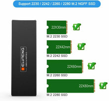 Carica l'immagine nel visualizzatore di Gallery, Adattatore m2 NGFF a USB 3.0, per 2230 2242 2260 2280 SSD Supporta UASP B Key