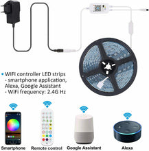 Carica l'immagine nel visualizzatore di Gallery, Striscia LED 5M WiFi, Luminosa 5050 RGB SMD 150led...
