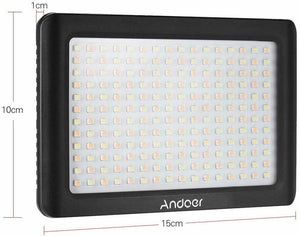 Andoer 192 Faretto a Led Fotografia, Dimmerabile 3200K-6000K Video Luce, Nikon