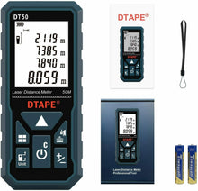 Carica l'immagine nel visualizzatore di Gallery, Telemetro laser portatile con ampio display LCD Misura fino a 50m Metro digitale