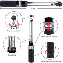 Carica l&#39;immagine nel visualizzatore di Gallery, Set Chiave Dinamometrica Crichetto 1/4&quot; Chiave a brugola Torx T 25 30, 1.25 Nm