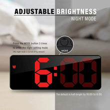 Carica l'immagine nel visualizzatore di Gallery, Sveglia digitale con ampio display LED, Funzione snooze, Alimentato a Batteria