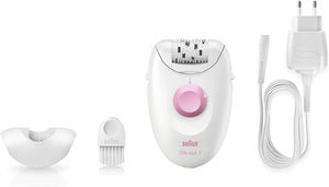 Braun Silk-Épil 1 1370 20 pinzette Bianco, Alimentato a rete, Epilatore