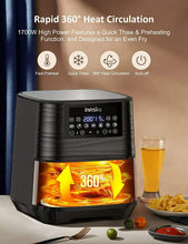 Carica l'immagine nel visualizzatore di Gallery, Innsky 5.5L 1700W, Friggitrice ad Aria con 7 Programmi + Funzione di...