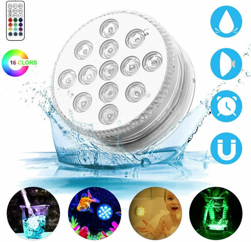 Luce a 13 LED colorati impermeabile per piscina Lampada decorativa + telecomando