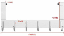 Carica l'immagine nel visualizzatore di Gallery, Appendiabiti per porta con 6 ganci, Porta asciugamani in acciaio inox, Elegante