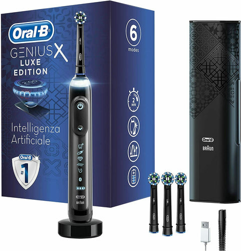 Oral-B Genius X Luxe Edition Spazzolino Elettrico Ricaricabile +4 Testine