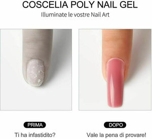 Saint-Acior Kit Poly nail Gel 6pz Acrilico Unghie gel per Rapida...