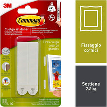 Carica l&#39;immagine nel visualizzatore di Gallery, Strisce adesive per appendere quadri e foto, Doppio attacco a strappo, Command