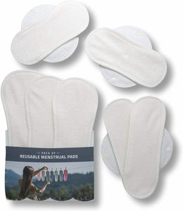 Assorbenti lavabili mestruale di bambù, in 7-Pack, Nature - Multi Sizes