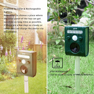 Repellente per gatti a batterie Scaccia Cani Volpe con Batterie ricaricabili