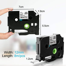 Carica l'immagine nel visualizzatore di Gallery, 3 x Nastri compatibili per etichettatrice Brother TZe-231, Nero su bianco 12 mm