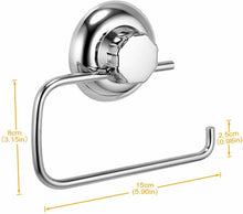 Carica l&#39;immagine nel visualizzatore di Gallery, Porta rotolo di carta igienica cromato in acciaio inox con sistema a ventosa