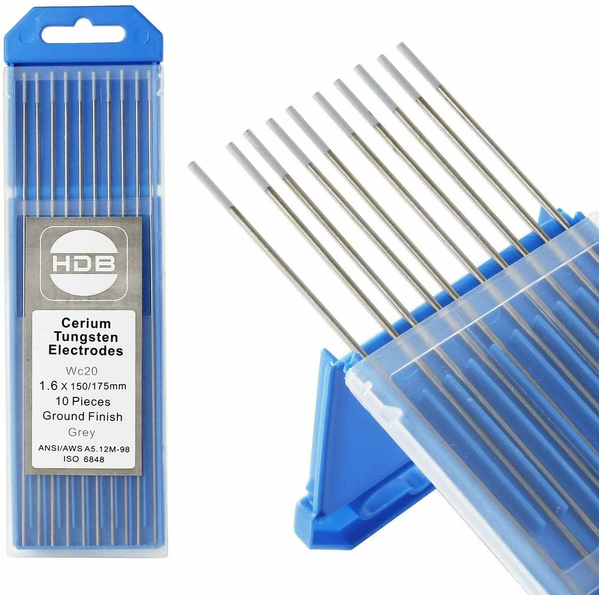 10 Elettrodi Tungsteno Rosa WX 2,0 X 175 Mm Per Saldatura TIG/WIG - Nuovi