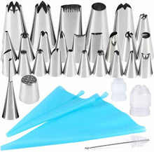 Carica l&#39;immagine nel visualizzatore di Gallery, 32 in 1 Set di Beccucci Sac a Poche per Decorazione Pasticceria in Acciaio Inox