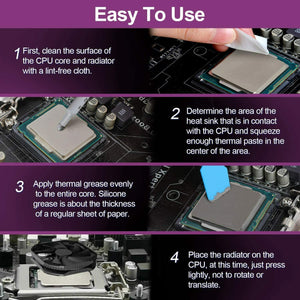 10 x Pasta termica termoconduttiva per CPU GPU da 1 g, Bassa Resistenza Termica