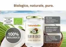 Carica l'immagine nel visualizzatore di Gallery, Olio di Cocco Biologico Extra Vergine 500 ml, Crudo e Spremuto a Freddo Organico