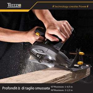Sega Circolare, TECCPO 1200W Circolare Elettrica, 5800 RPM, con 24 lame...