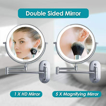 Carica l&#39;immagine nel visualizzatore di Gallery, Auxmir Specchio Trucco con Ingrandimento 5X/1X (Batterie al litio)