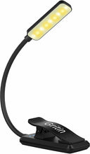 Carica l'immagine nel visualizzatore di Gallery, Luce da lettura ricaricabile USB con 9 LED regolabili, Clip per libro portatile