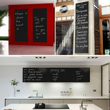 Carica l'immagine nel visualizzatore di Gallery, 2 x Lavagna Adesiva Rimovibile in PVC Nero 44 X 210cm + 5 Gessetti