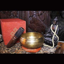 Carica l'immagine nel visualizzatore di Gallery, Campana Tibetana Armonica 7 Metalli 450 gr Originale del Nepal Antica Fatta...