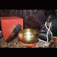 Carica l&#39;immagine nel visualizzatore di Gallery, Campana Tibetana Armonica 7 Metalli 450 gr Originale del Nepal Antica Fatta...