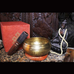 Campana Tibetana Armonica 7 Metalli 450 gr Originale del Nepal Antica Fatta...