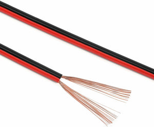 Bobina di cavo audio da 10 m per altoparlanti, Colore rosso nero, 2 x 2.5 mm²