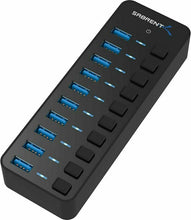 Carica l'immagine nel visualizzatore di Gallery, Sabrent Hub USB 3.0 10 Porte 60W con Singoli Interruttori di 10 Port