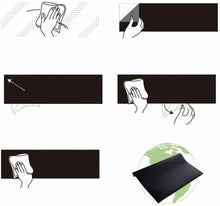 Carica l'immagine nel visualizzatore di Gallery, 2 x Lavagna Adesiva Rimovibile in PVC Nero 44 X 210cm + 5 Gessetti