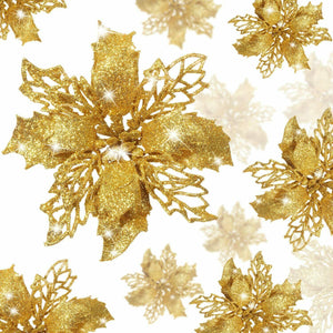 WILLBOND 36 Pezzi Fiori di Natale Poinsettia Glitter Artificiali...