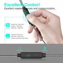 Carica l&#39;immagine nel visualizzatore di Gallery, Cuffie in ear con microfono integrato, Auricolari con bassi potenti, 3.5 mm Nero