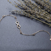 Carica l&#39;immagine nel visualizzatore di Gallery, Billie Bijoux 925 Argento sterling Braccialetto alla caviglia con B-rose Gold