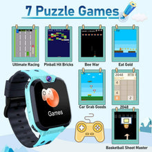 Carica l'immagine nel visualizzatore di Gallery, Smartwatch Telefono per Bambini con Lettore Musicale 1GB SD Card BLU