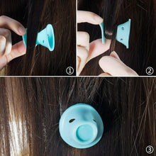 Carica l&#39;immagine nel visualizzatore di Gallery, 40 x Bigodini in silicone morbido per capelli, Hair style, Colorati blu e rosa