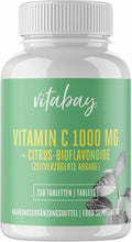 Carica l&#39;immagine nel visualizzatore di Gallery, vitabay Vitamina C 1000 mg alto dosaggio+ Bioflavonoidi 250 Compresse Vegane