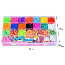 Carica l'immagine nel visualizzatore di Gallery, Queta 6800 DIY Elastici Loom Nastri Box Contenitore Braccialetto Collana...